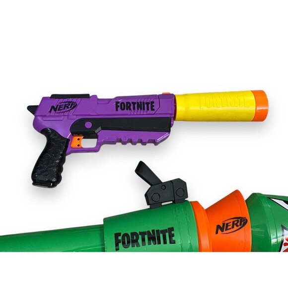 Nerf X Fortnite & Roblox Gun Lot Of 4: Bazooka Pistol Blaster & Revolver - Picture 4 of 6